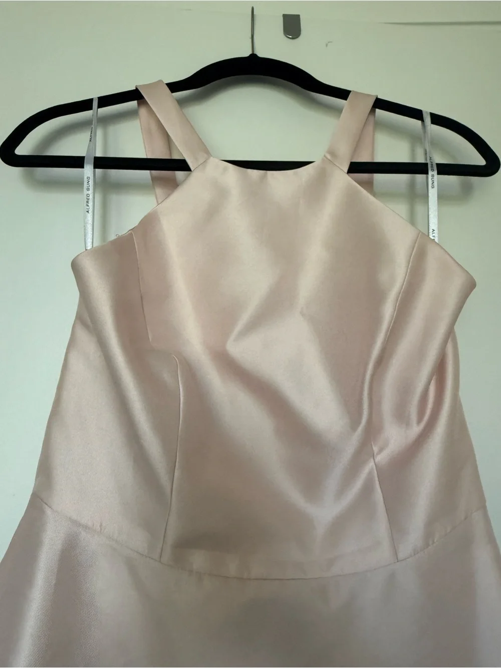 ALFRED SUNG Pale Pink Satin Dress - Picture 3 of 5